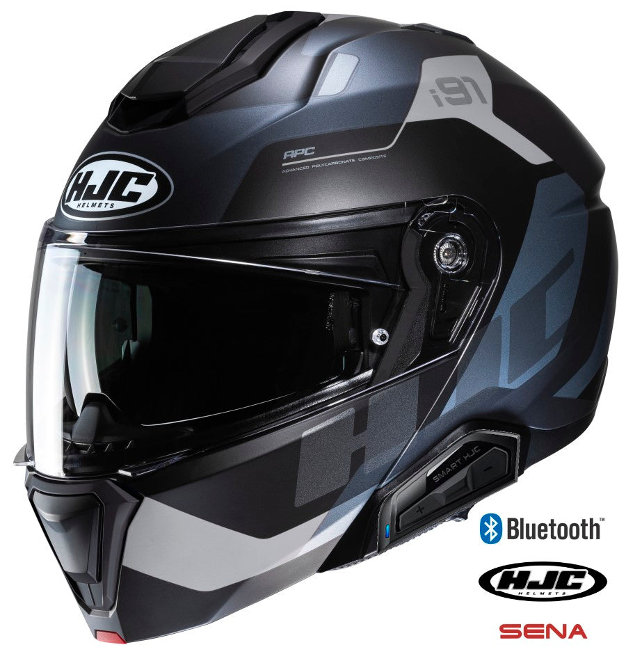 HJC i91 Modular Bluetooth Helmet Carst MC-5SF 11b installed