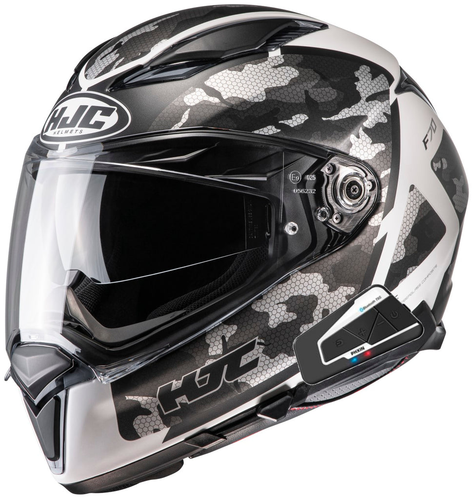 HJC F70 Bluetooth T9S Full Face Helmet Katra MC-10SF