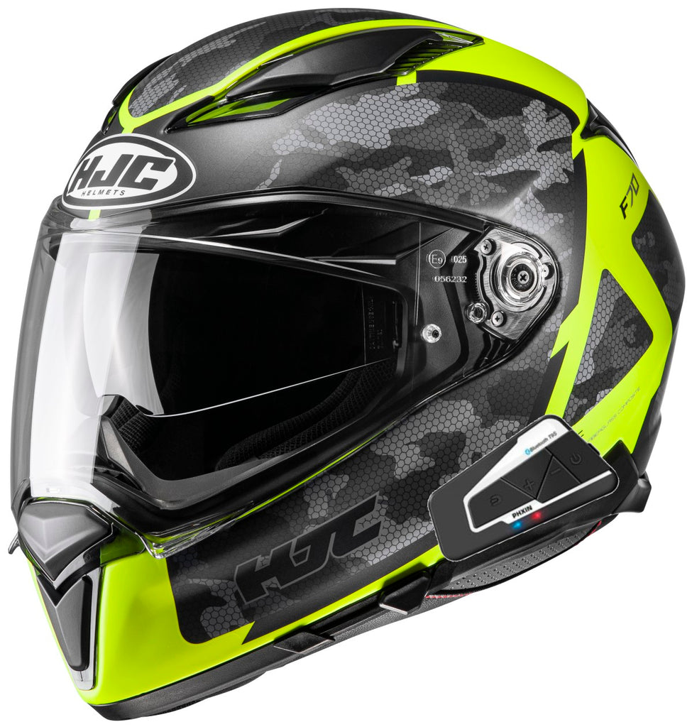 HJC F70 Bluetooth T9S Full Face Helmet Katra MC-3HSF