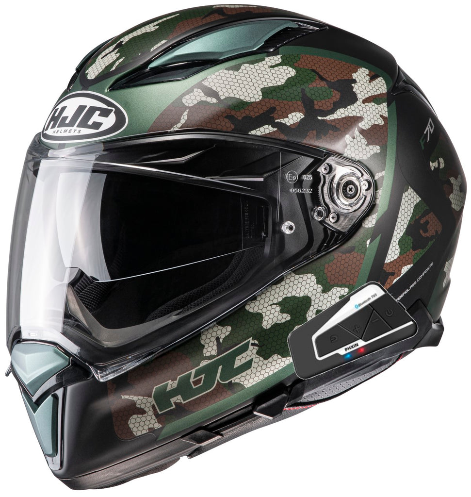 HJC F70 Bluetooth T9S Full Face Helmet Katra MC-4SF