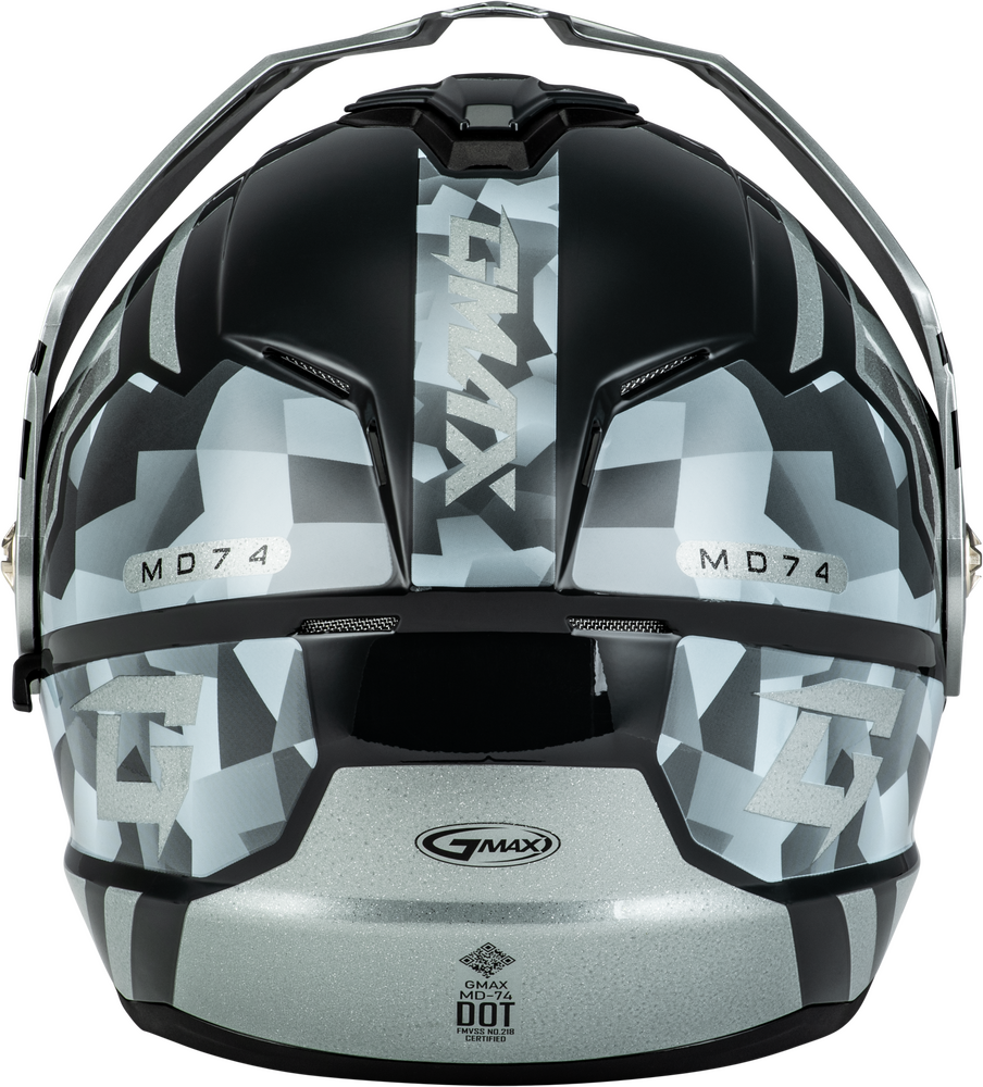 Gmax MD-74 Striker Modular Helmet Silver/Blue