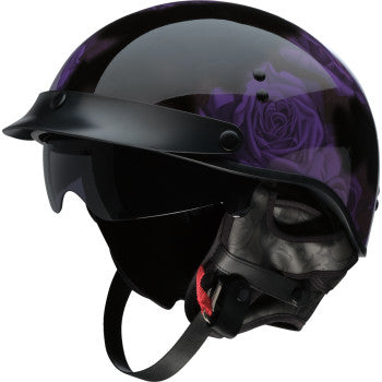 Z1R Vagrant NC Half Shell Helmet Rose Black/Purple