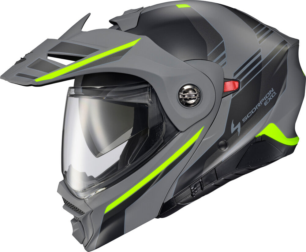 grey scorpion helmet EXO-AT960 Dual Sport Modular Monk Hi Viz – HelmetCountry.com STYLE:MICROLID BLISTER From Marcus Mariota and Maple Google Efficient ventilation system for