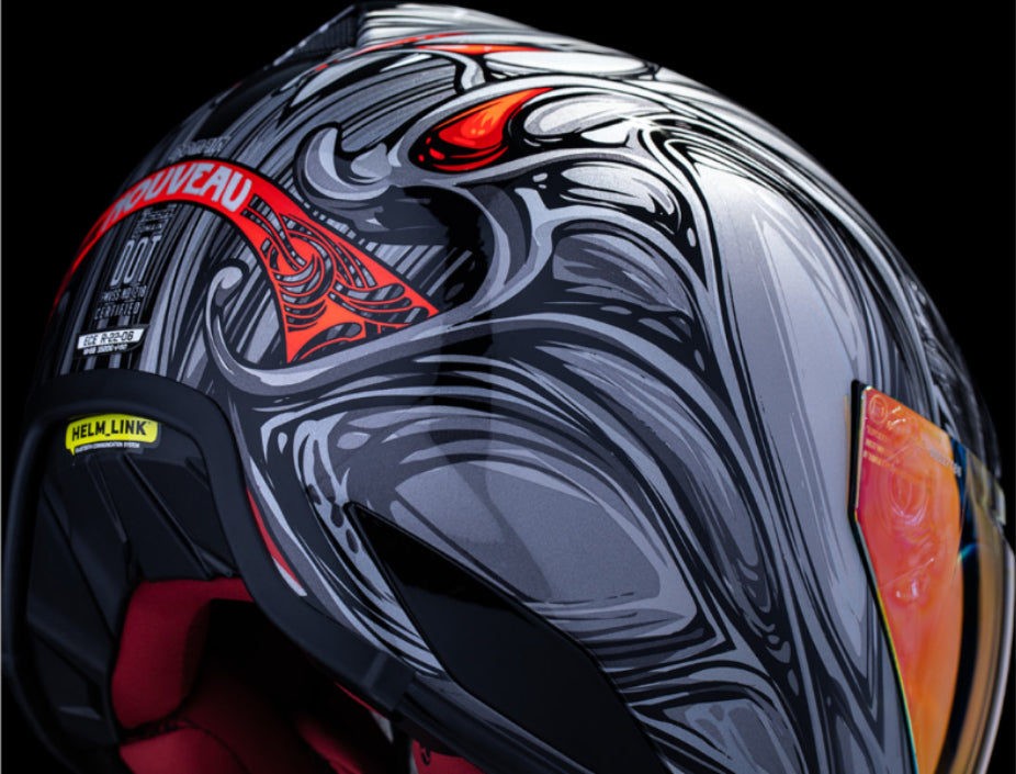 Icon Domain Full Face Helmet Nouveau Silver