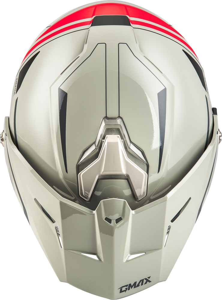 Gmax MD-74S Spectre Snow Helmet White Red Electric Shield