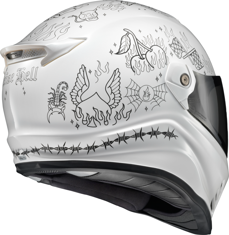 Scorpion Covert FX Full Face Helmet The Litas White