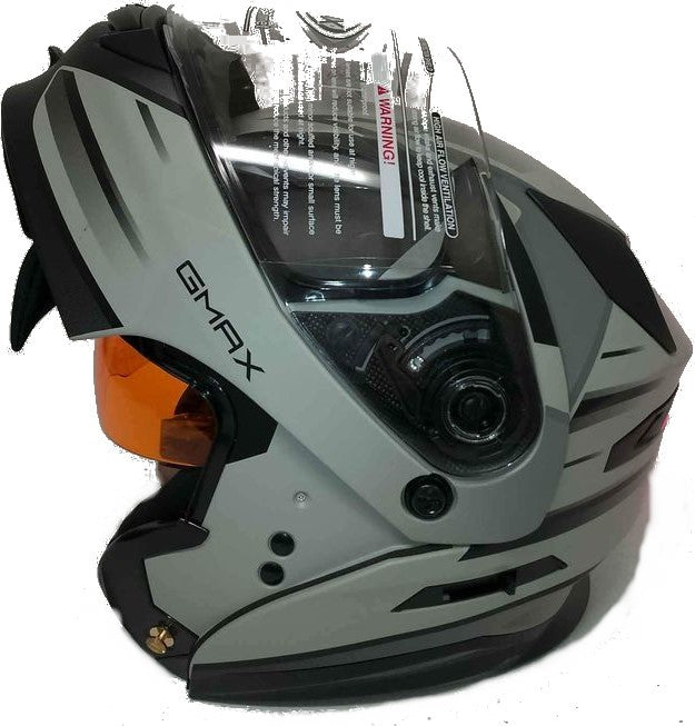 Gmax MD-01S Modular Street Helmet Descendant Matte Gray Silver