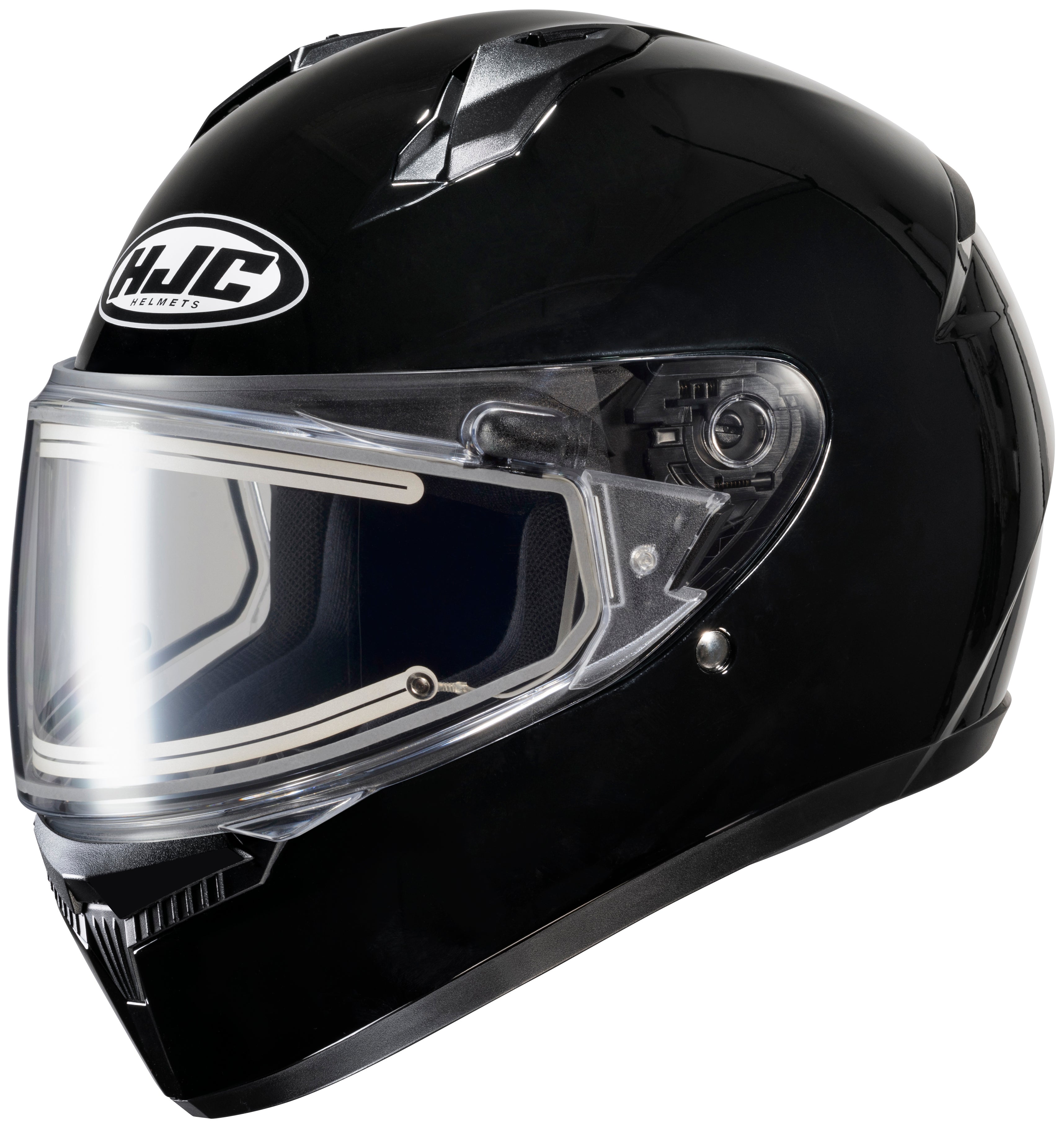 HJC C10 Snow Helmet Gloss Black Electric Shield XXXS