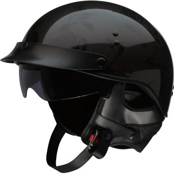 Z1R Vagrant NC Half Shell Helmet Rose Black