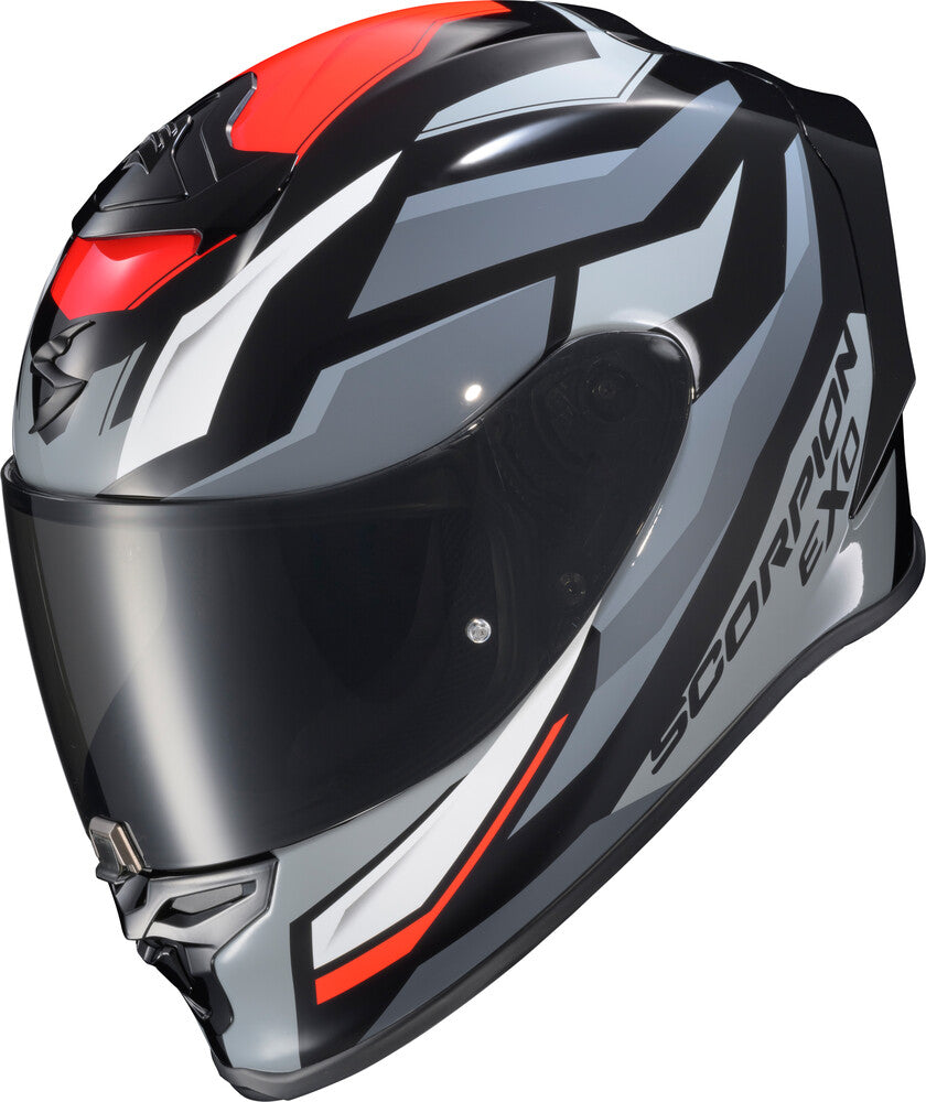 Scorpion EXO EXO-R1 Air Full Face Helmet Raven Black/Red/Grey