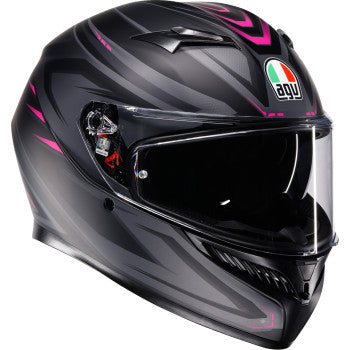 AGV K3 Full Face Bluetooth Helmet Syth Matte Black/Pink