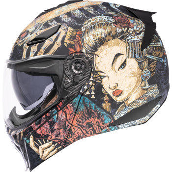 Icon Threshold Bluetooth Helmet Odokuro Black HelmLink