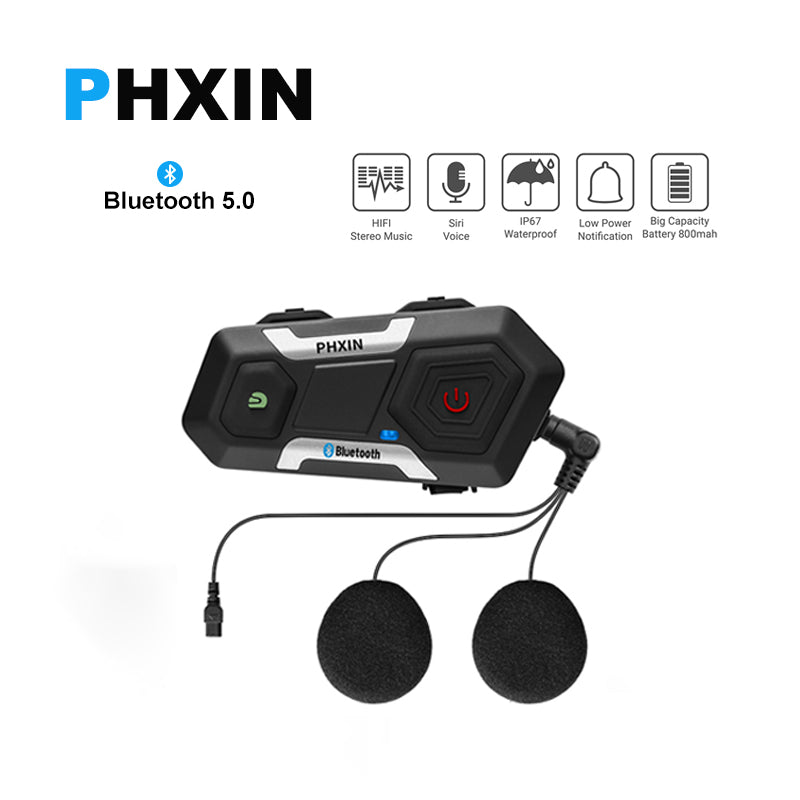 PHXIN V10 3 Bluetooth Intercom Single Waterproof