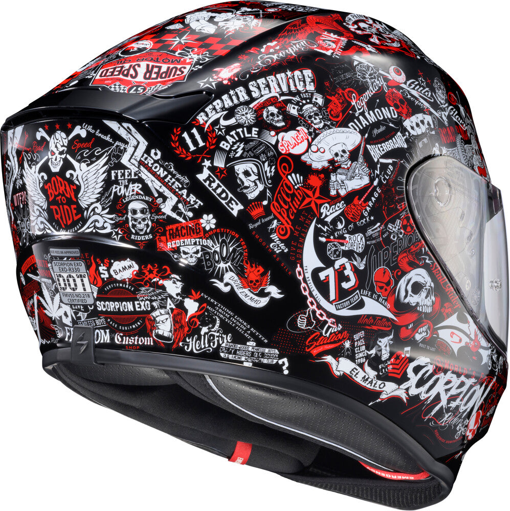 Scorpion EXO-R330 Full Face Helmet Shake 2 Red