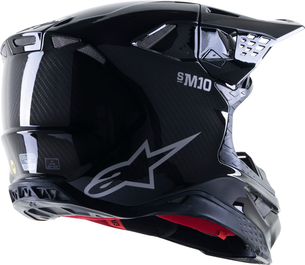 Alpinestars Supertech M10 Carbon Helmet MIPS Gloss Black