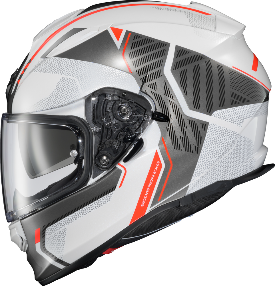 safety rating for new scorpion helmets Scorpion EXO Ryzer Full Face Helmet Switch White/Grey / 2XL