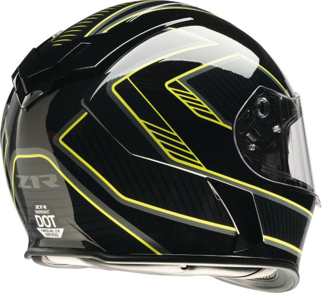 Z1R Warrant Full Face Snow Helmet Amplify Black/Hi-Viz Electric Shield