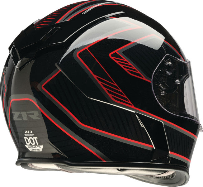 Z1R Warrant Full Face Snow Helmet Amplify Black/Red Electric Shield