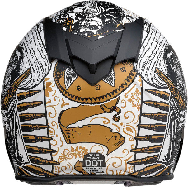 Z1R Warrant Full Face Snow Helmet Sombrero White/Gold Electric Shield