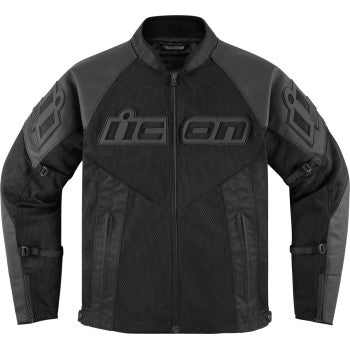 Icon Mesh AF Leather Jacket Black – HelmetCountry.com