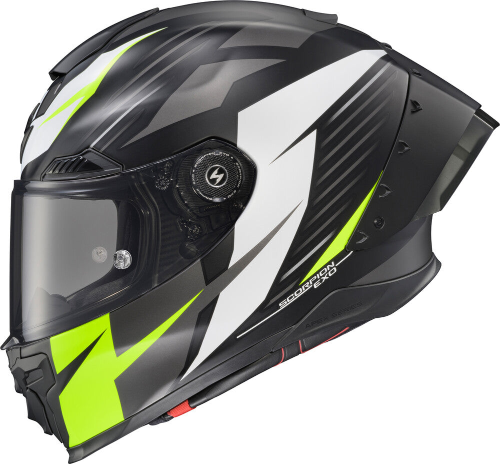 Scorpion Apex EXO-Warp Full Face Helmet Dilithium Black/White/Hi-Vis