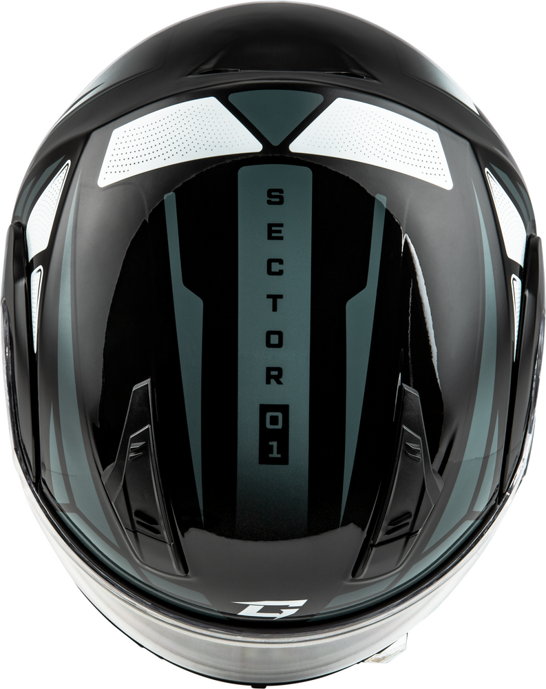 Gmax MD-04 Modular Snow Helmet Sector Gloss Black Silver