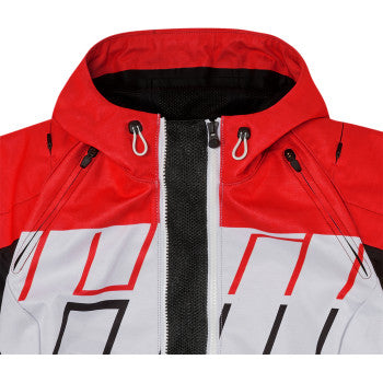 Icon Airform Men's Retro Motorcycle Jacket Red