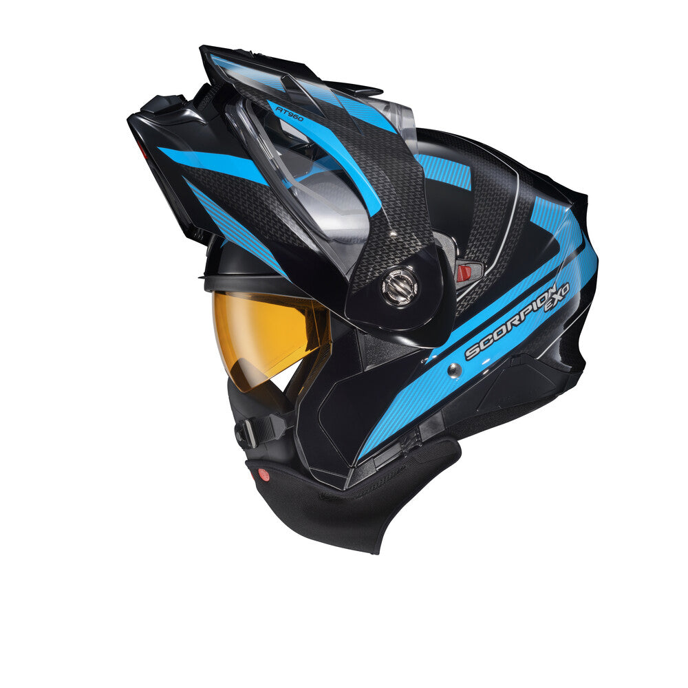 Scorpion EXO-AT960 Snow Helmet Hicks Blue Dual Lens