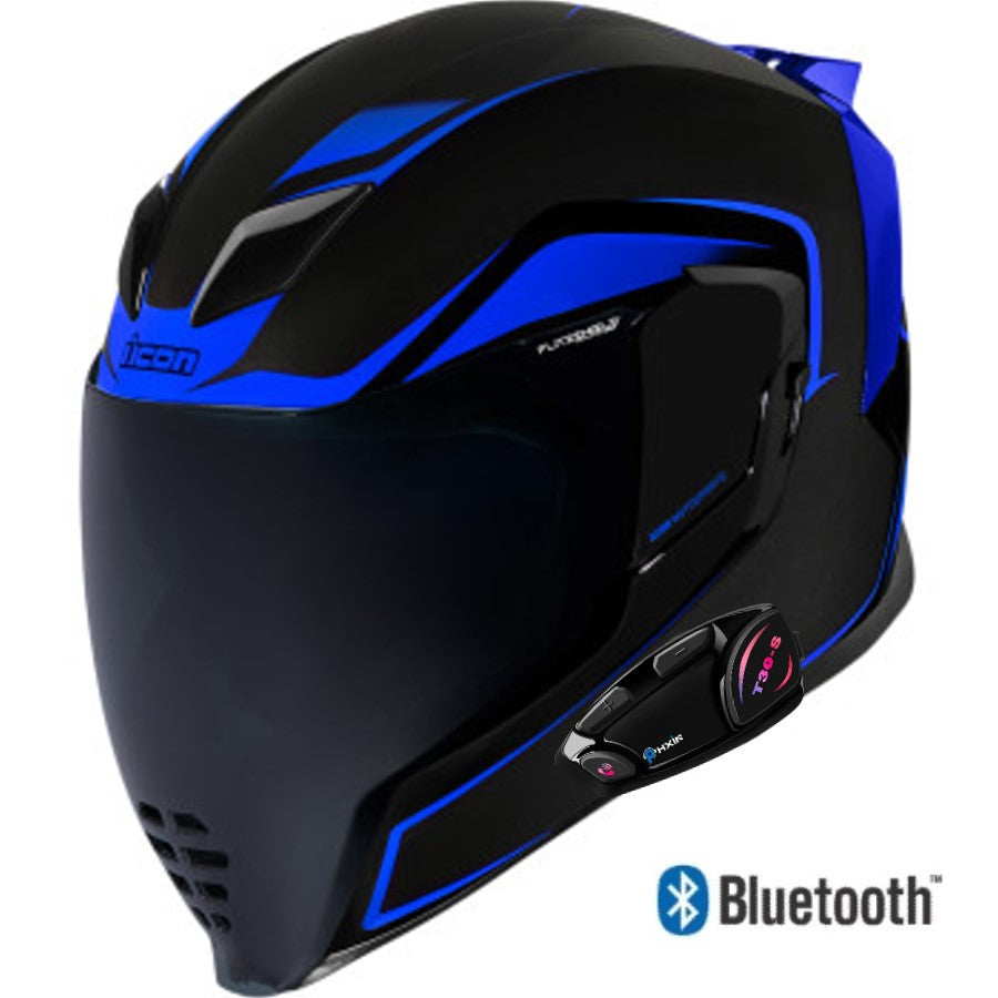 Icon Airflite Bluetooth Helmet Crosslink Blue