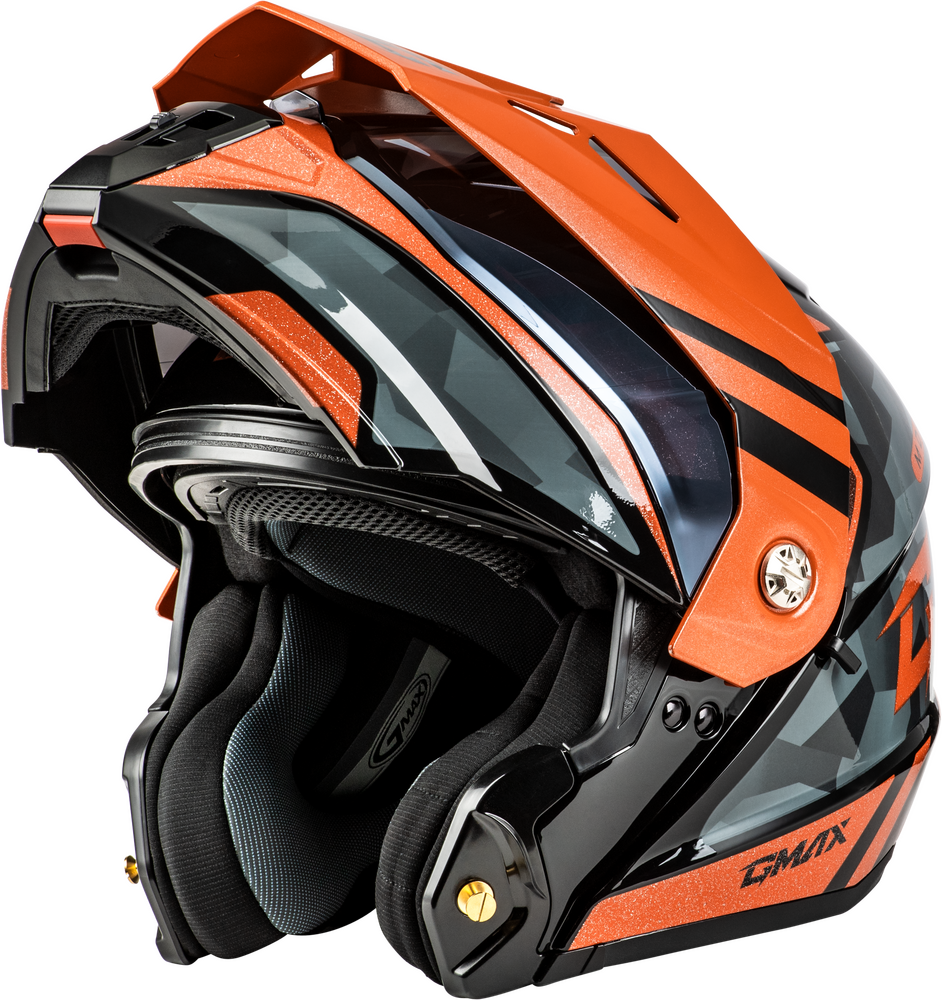 Gmax MD-74 Striker Modular Helmet Black/Grey/Orange