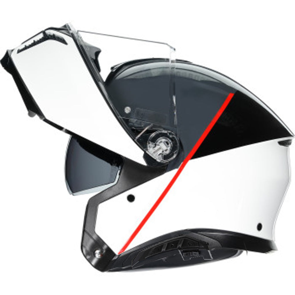 AGV Tourmodular Helmet Balance Graphic White/Gray/Red Cardo Insyde Installed