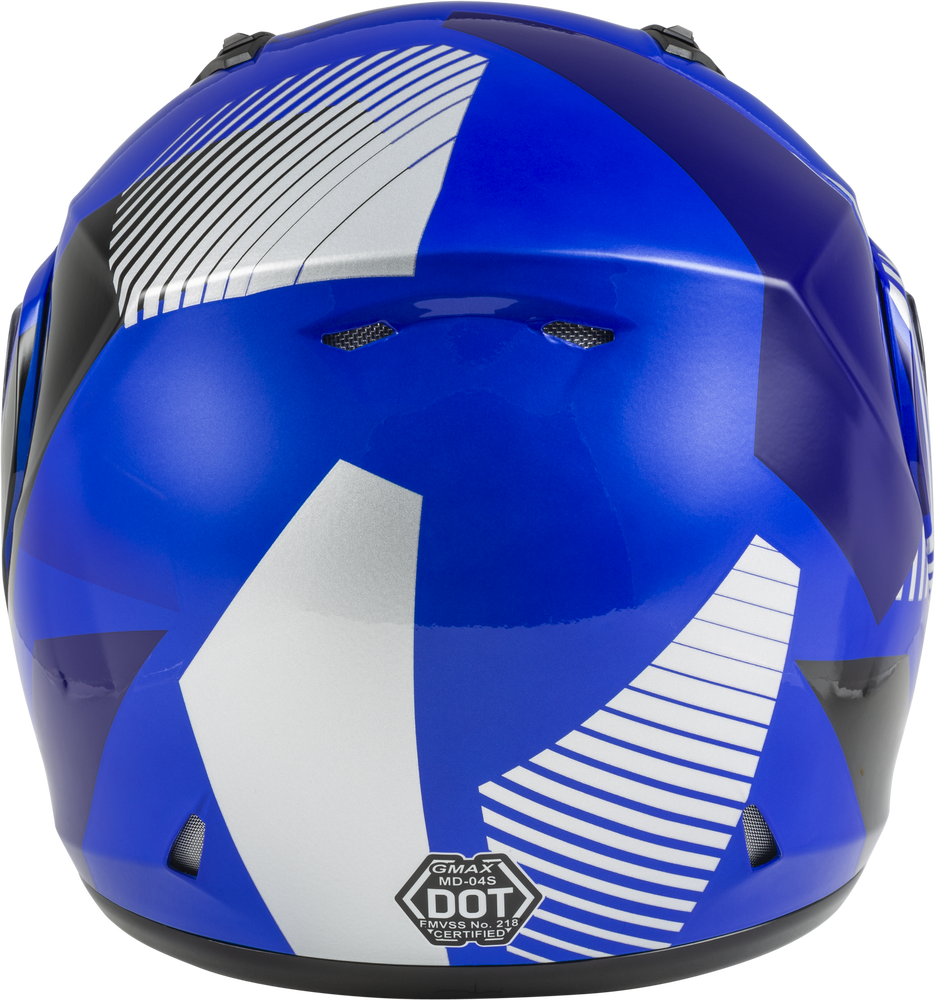 Gmax MD-04 Street Helmet Reserve Blue Silver Black