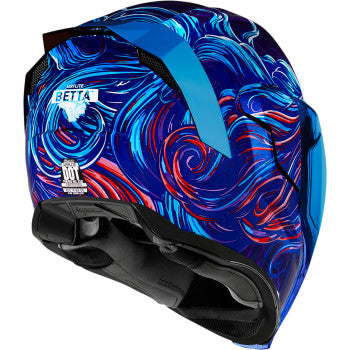 Icon Airflite Betta Graphic Blue Bluetooth Full Face Helmet