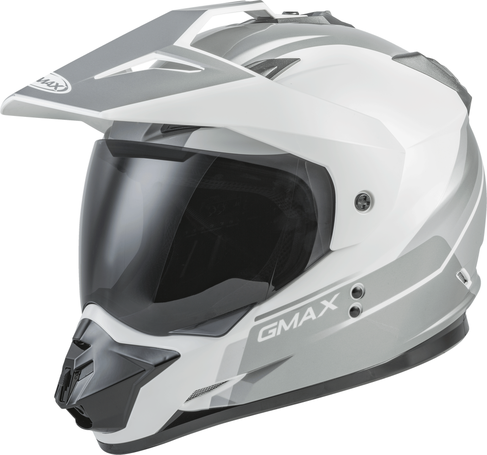 Gmax GM11 Dual Sport Helmet Scud Black White Grey