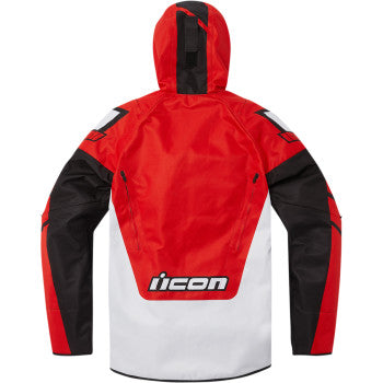 Icon Airform Men's Retro Motorcycle Jacket Red