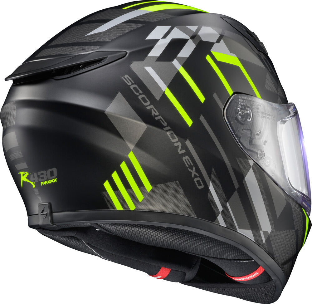 Scorpion EXO-R430 Full Face Helmet Paradox Hi Viz