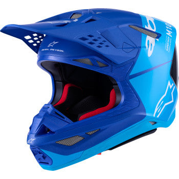 Alpinestars Supertech M10 Off Road Helmet  Flood MIPS Blue/Black Carbon