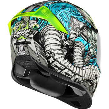 Icon Airframe Pro Outbreak Helmet, green/blue, Size M (57/58) for Men