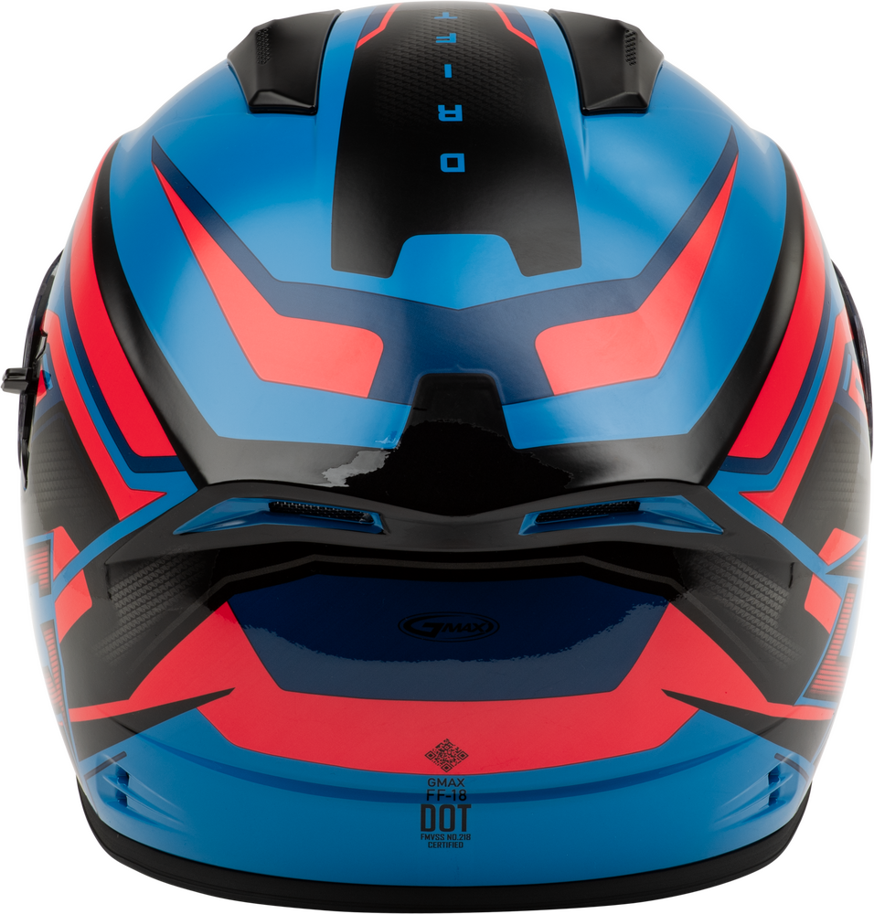 Gmax FF-18 Full Face Helmet Drift Graphic Black/Blue/Red