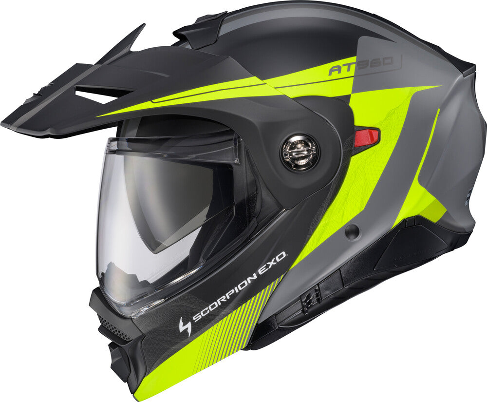 Scorpion EXO-AT960 Modular Helmet Topographic 2 HI-Vis/Grey