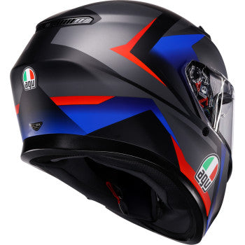 AGV K3 Full Face Bluetooth Helmet Striga Matte Black/Blue/Red