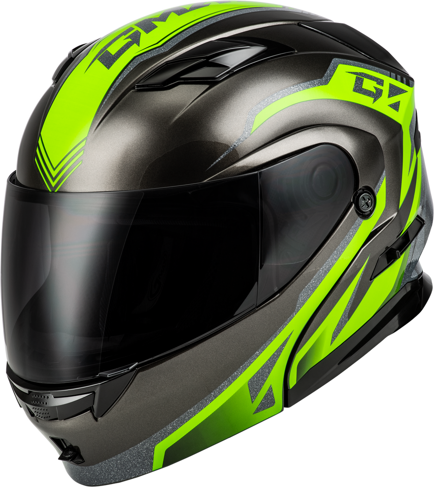 Gmax MD-01S Modular Helmet Volta Graphic Black/Silver/Green