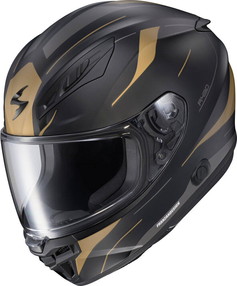 Scorpion EXO-R430 Full Face Helmet Cutlass Black/Gold (Snell M2025 Rated)