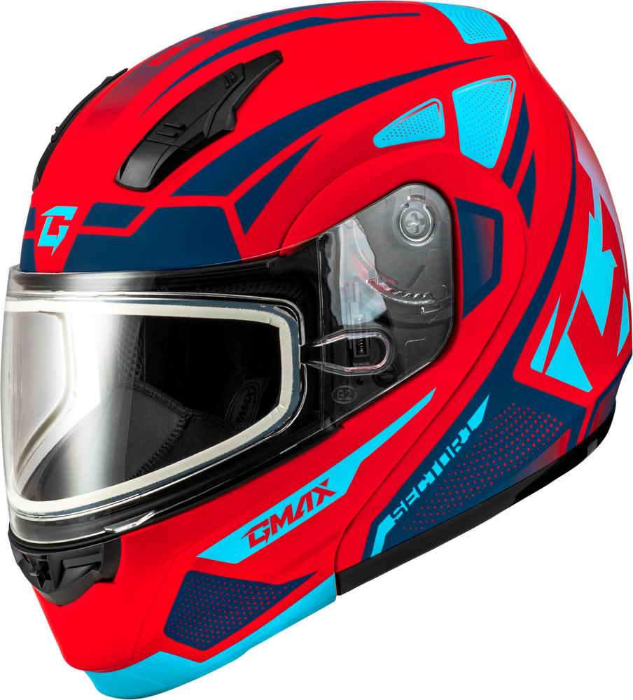 Gmax MD-04 Modular Snow Helmet Sector Matte Red Blue