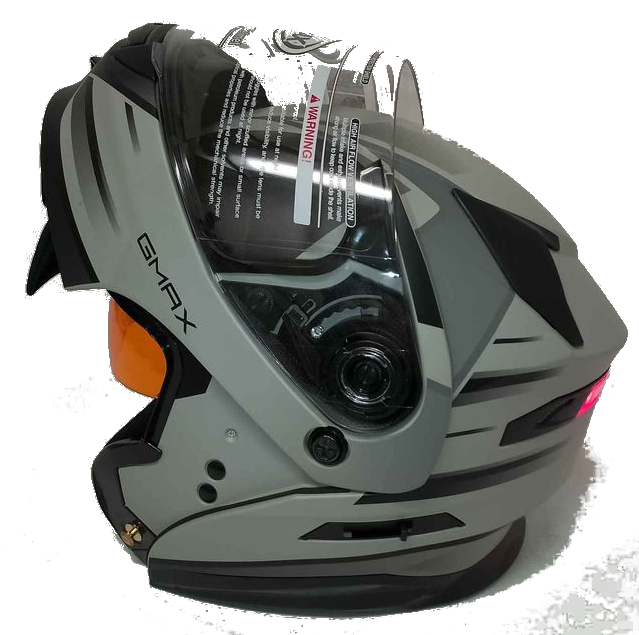 Gmax MD-01S Modular Street Helmet Descendant Matte Gray Silver