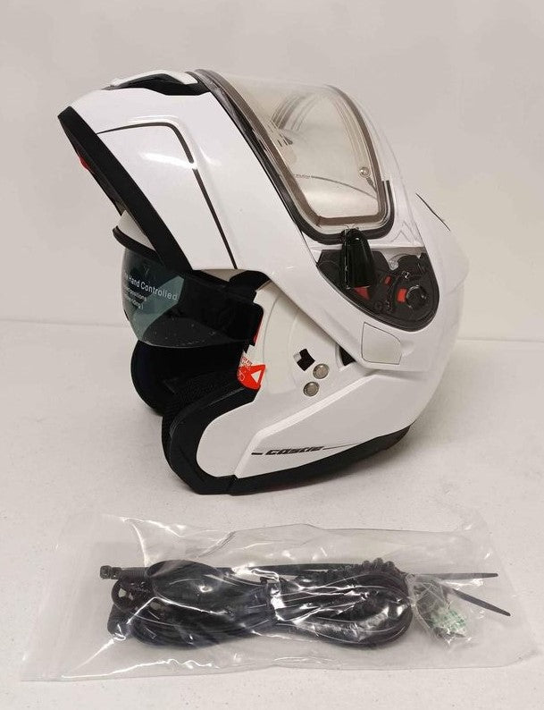 Castle X Atom Modular Snow Helmet Pearl White Electric Shield