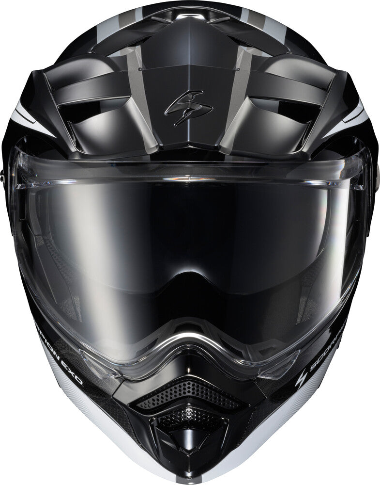 Scorpion EXO-AT960 Bluetooth Helmet Topographic 2 Black/White/Grey EXO-Com