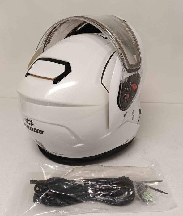 Castle X Atom Modular Snow Helmet Pearl White Electric Shield