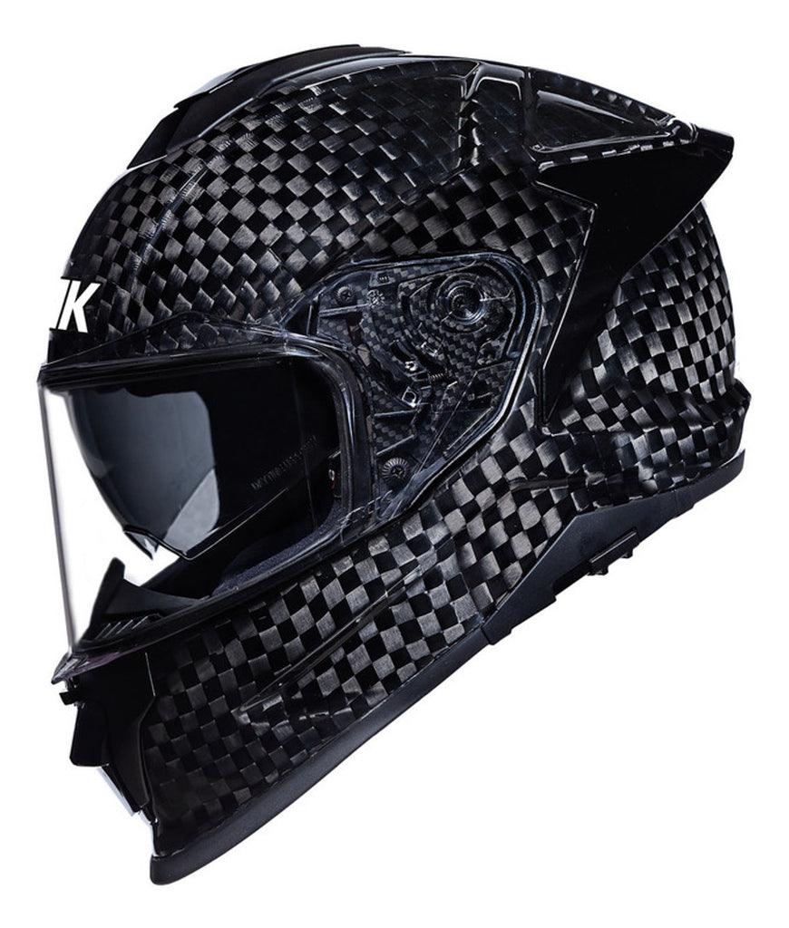 SMK Titan V2 Carbon Gloss Black Full Face Helmet