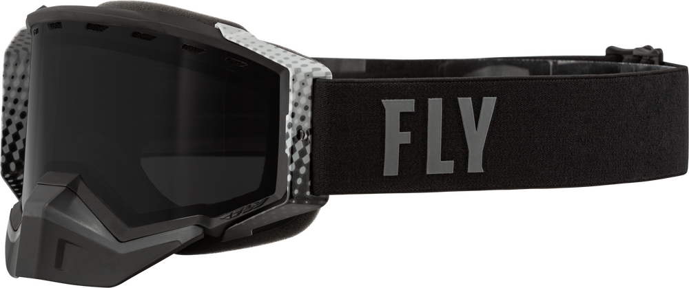 Fly Racing Zone Pro Snow Goggle Black Grey Black Polarized Smoke Lens
